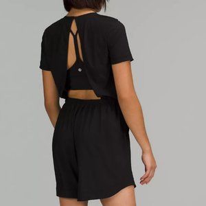 Lululemon 128usd size 8 Lightweight High-Neck Romper color black